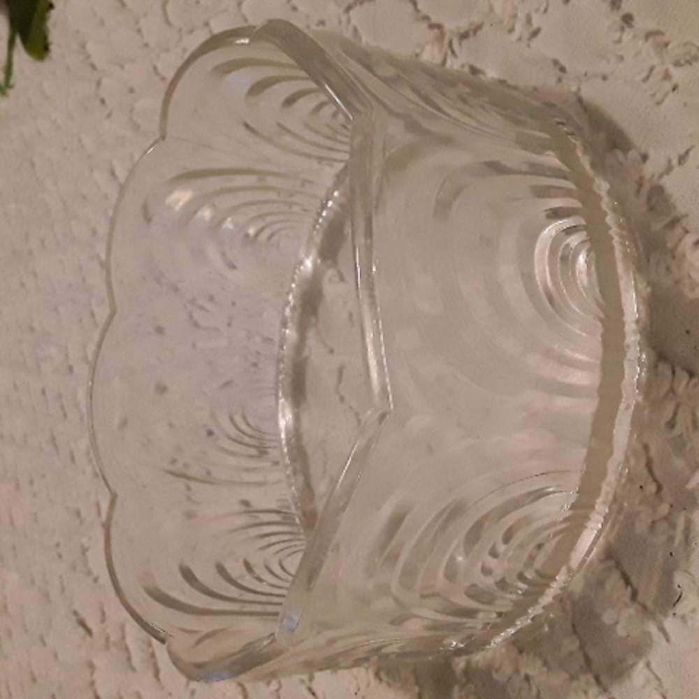 Glass dish/ candle holder